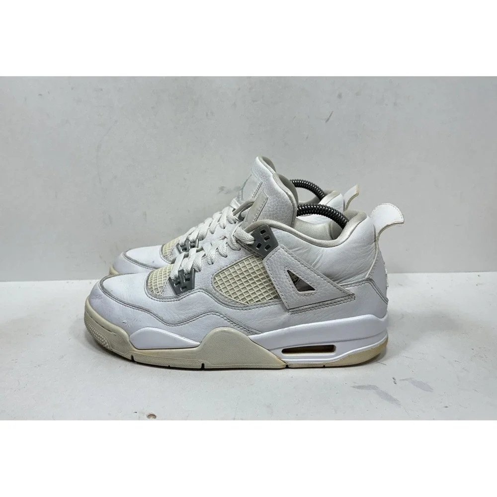 Nike Air Jordan 4 2017 Pure Money 408452-100 White Shoes Size 7Y / Womens 8.5